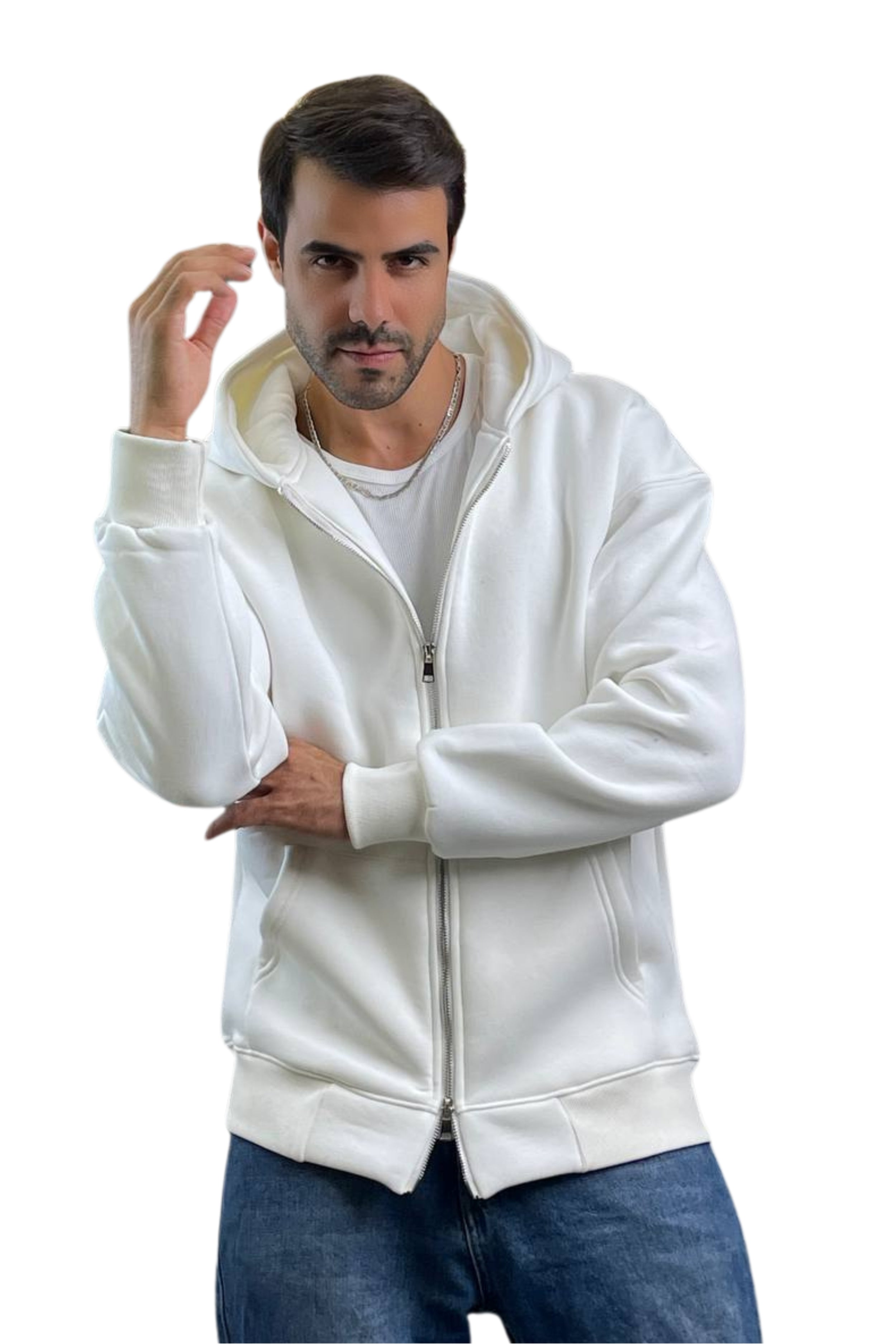 هودي NOVO Oversize ابيض رجالي اوفر سايز – هودي أبيض، لبس بسيط، موضة شبابية
Oversized Hoodie NOVO Arctic White – white hoodie, hoodie oversize, minimalist streetwear